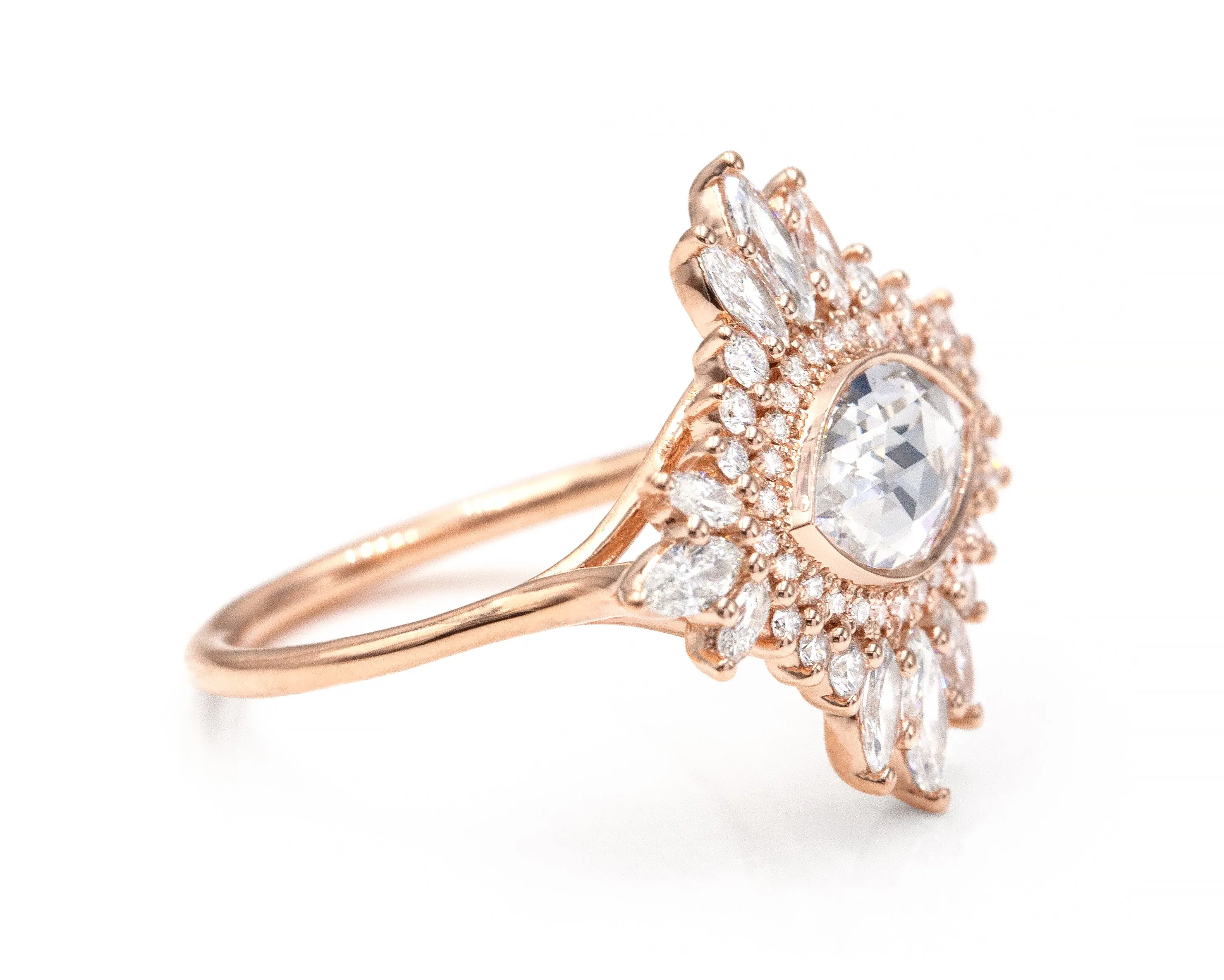 0.98-Carat Marquise Diamond Cluster Ring (Ready to Ship)