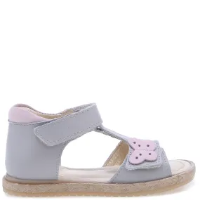 (2637-17) Emel grey Velcro Sandals