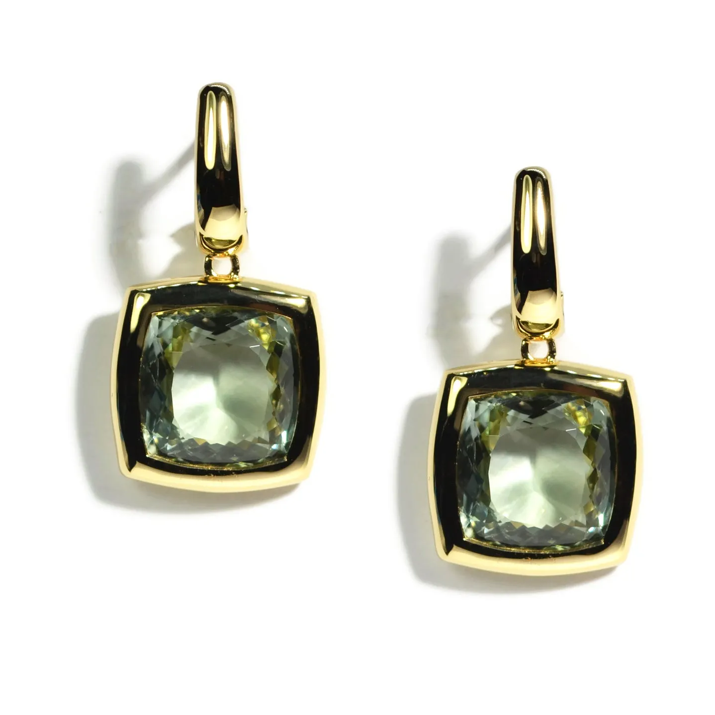 A & Furst - Essential - Drop Earrings with Prasiolite, 18k Yellow Gold