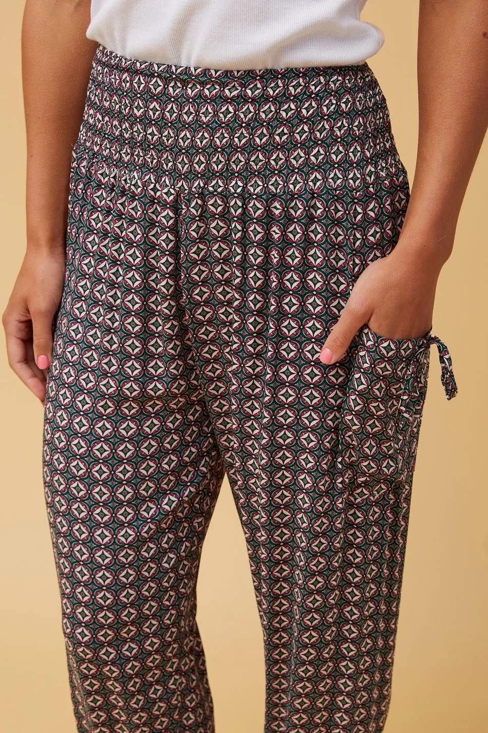 ABSTRACT PRINT BOHO HAREM PANTS