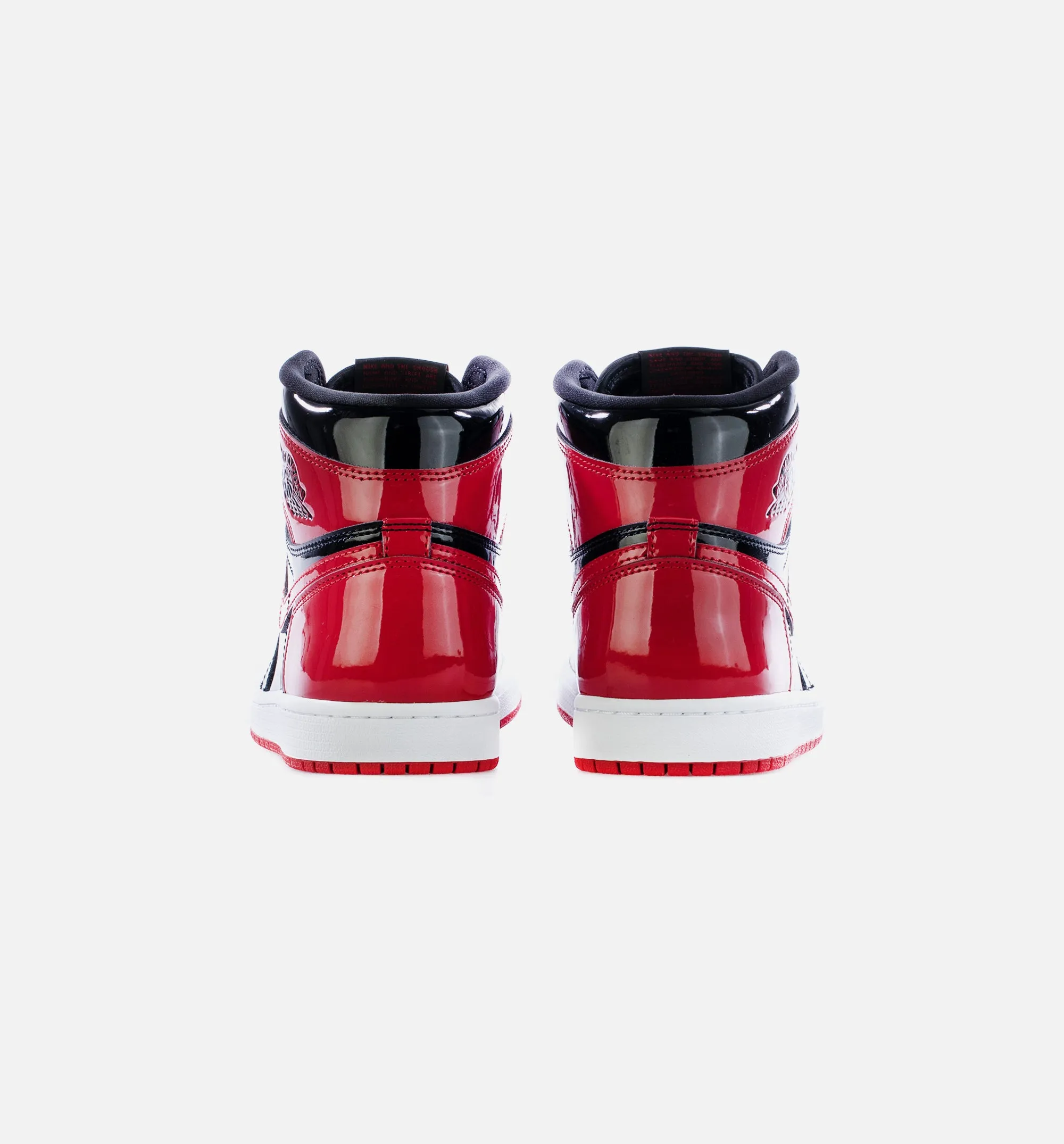 Air Jordan 1 High OG Patent Bred Mens Lifestyle Shoes - Black/White/Varsity Red Limit One Per Customer