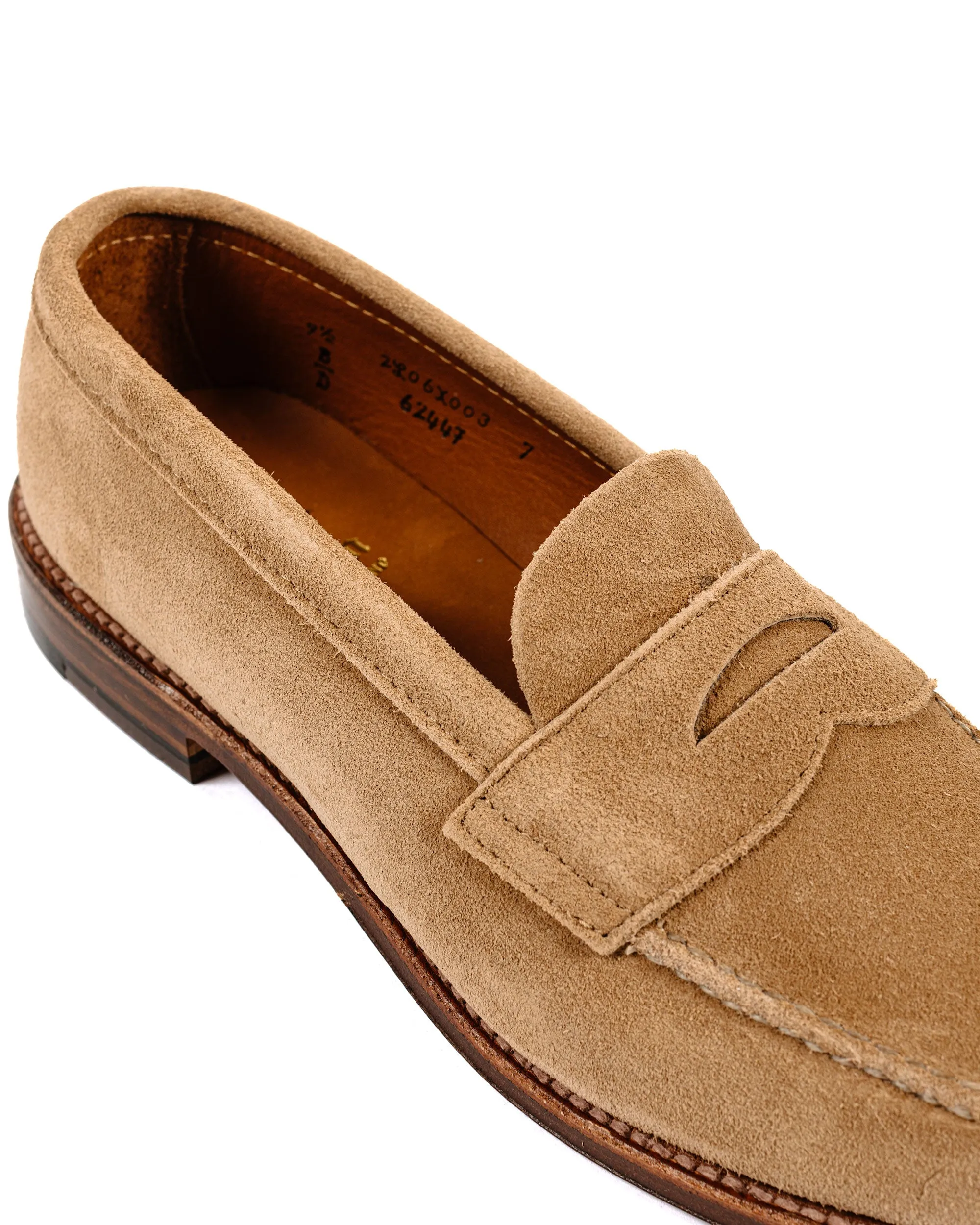 Alden Unlined Leisure Handsewn Tan Suede 6244F