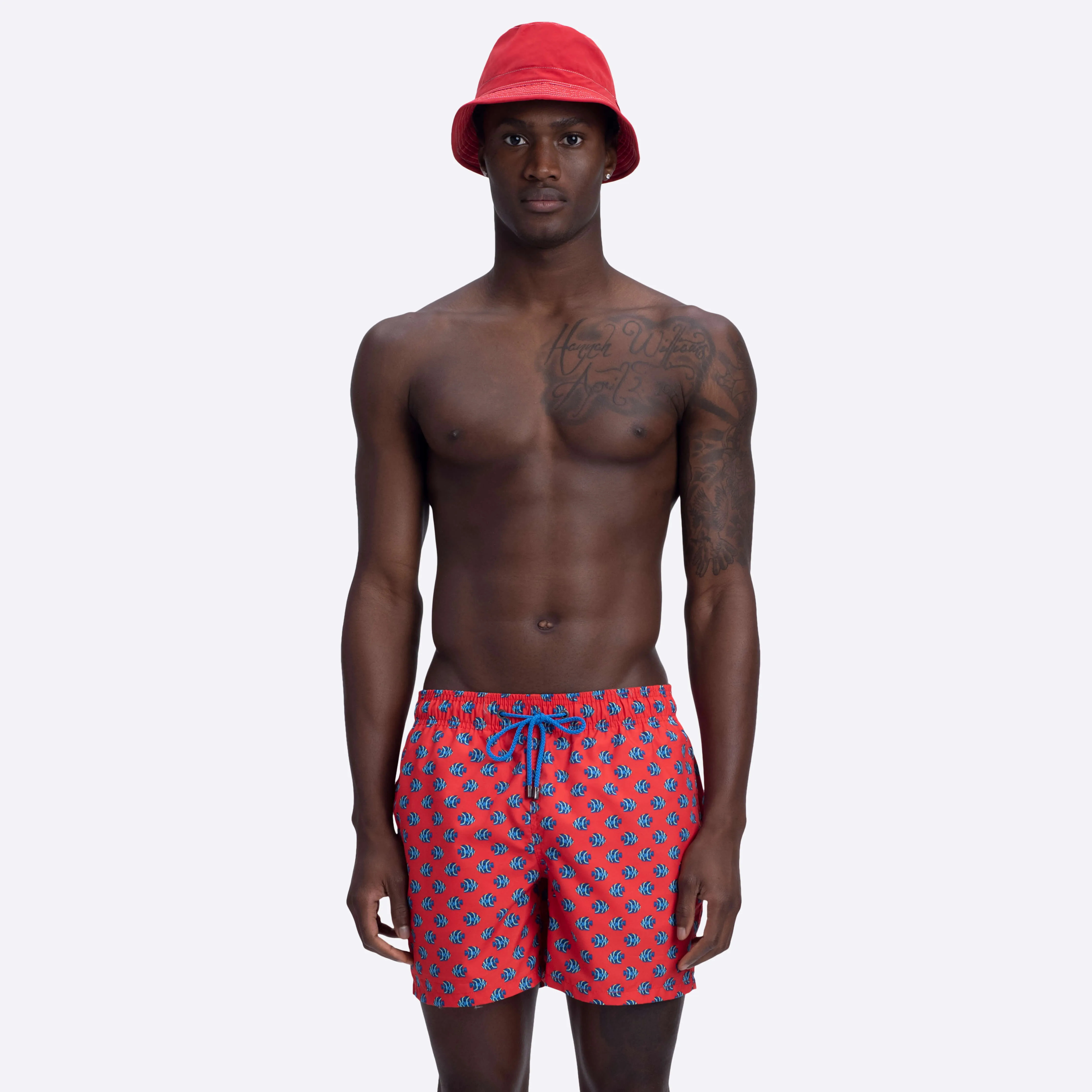 ARCHER Fish Print Swim Trunks