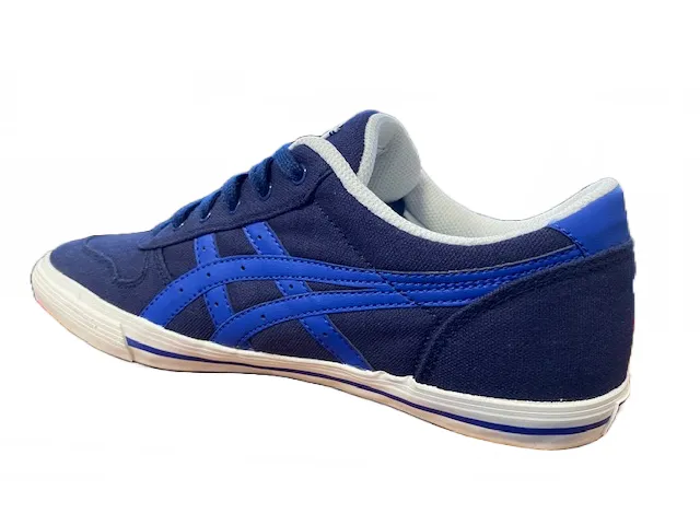 Asics boys' sneakers shoe in Aaron C1P2N 5049 blue canvas