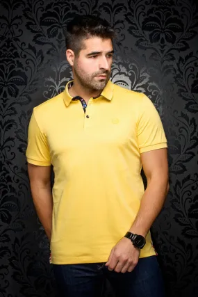 Au Noir Stretch Short-Sleeve Polos | Eagle Light Yellow