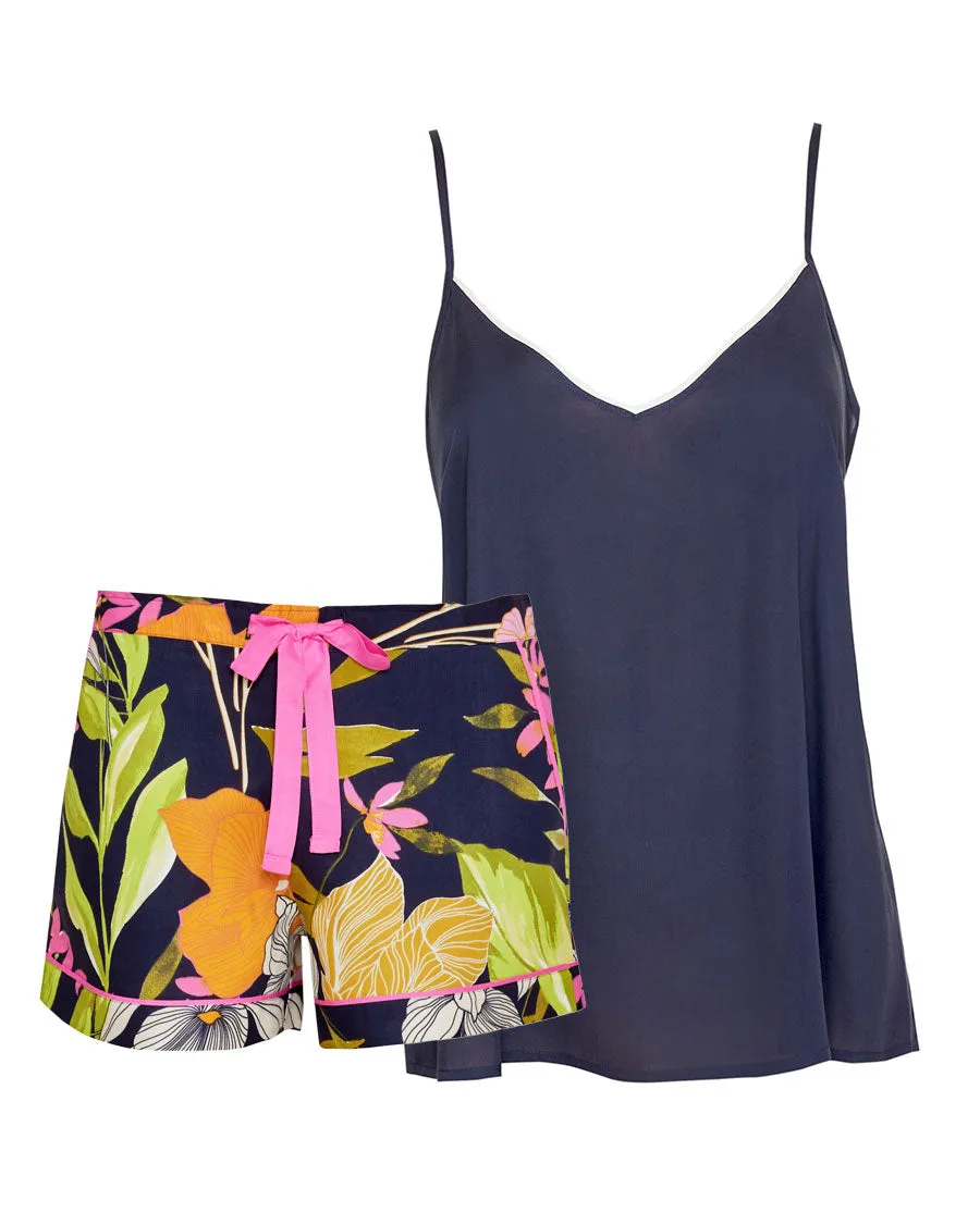 Avery Modal Cami and Floral Print Shorty Set