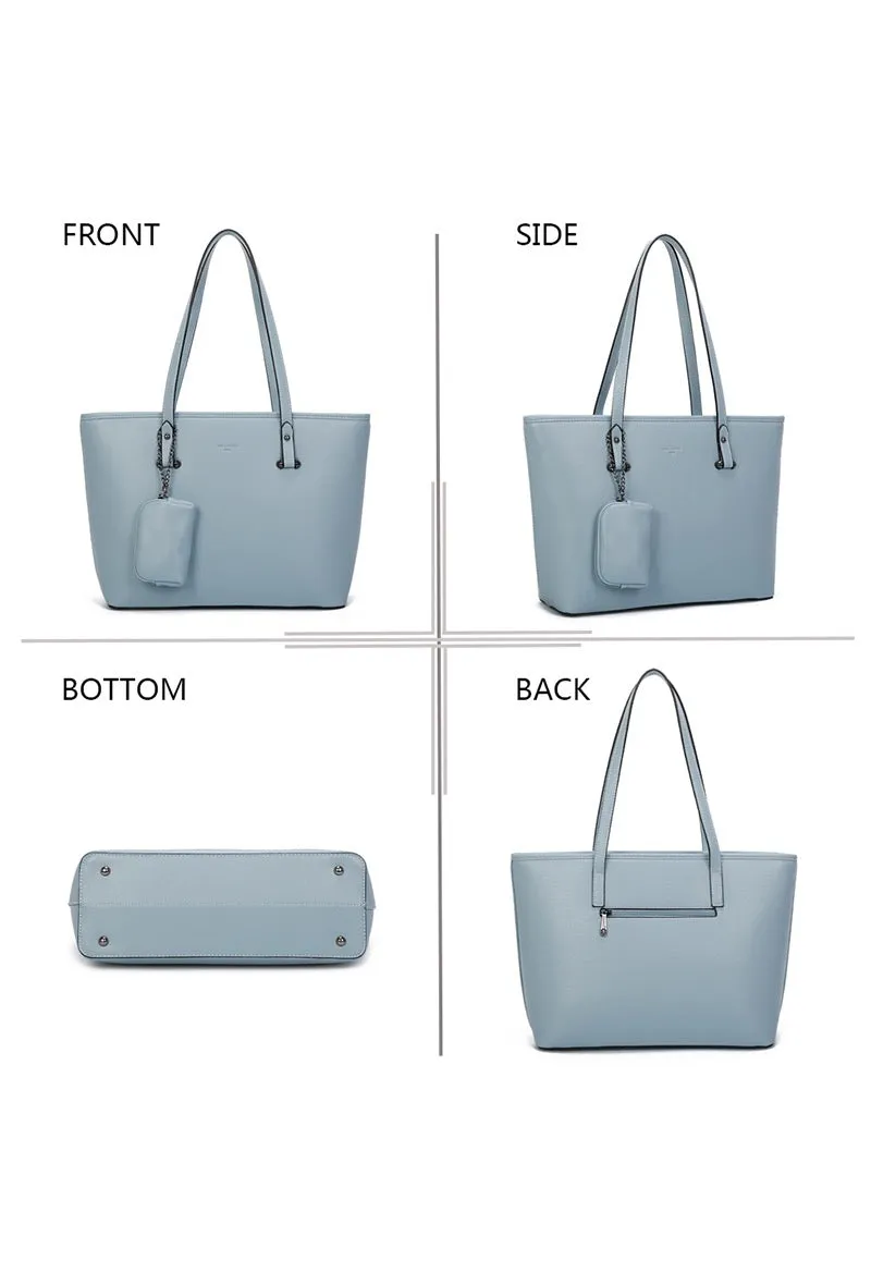 Baby Blue Tote Handbag