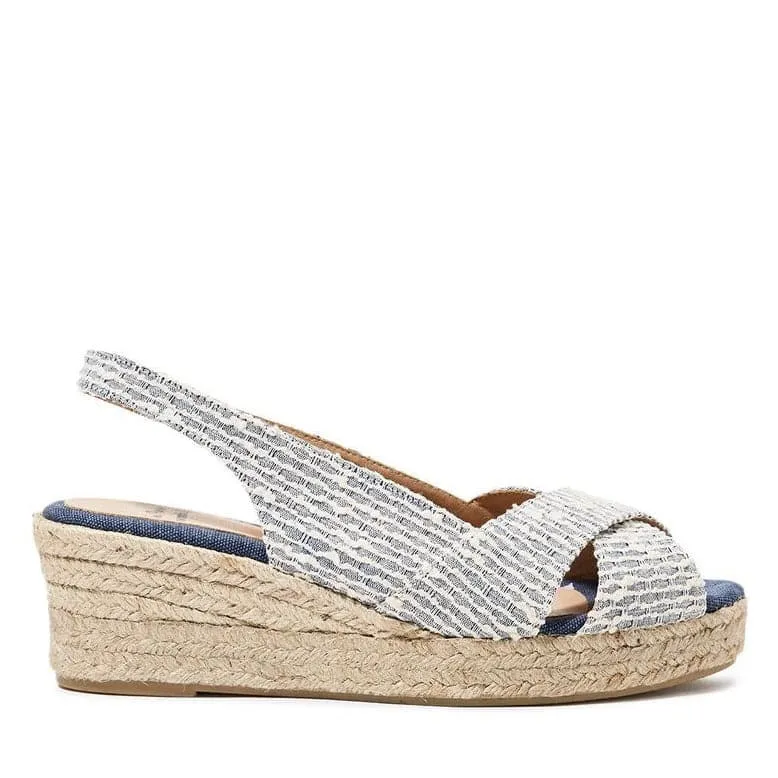 Basic Cotton Blend Wedge Espadrille for Women - Mabel-VS