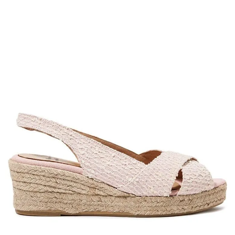 Basic Cotton Blend Wedge Espadrille for Women - Mabel-VS