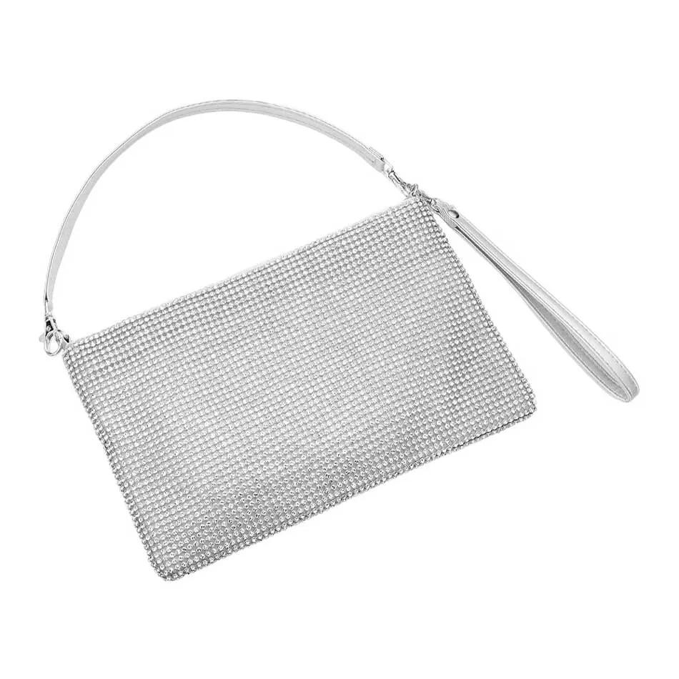 Bling Flat Clutch Crossbody Bag