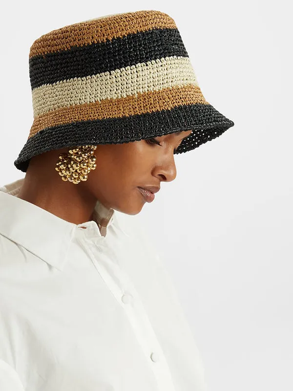 Bucket Hat in Raffia