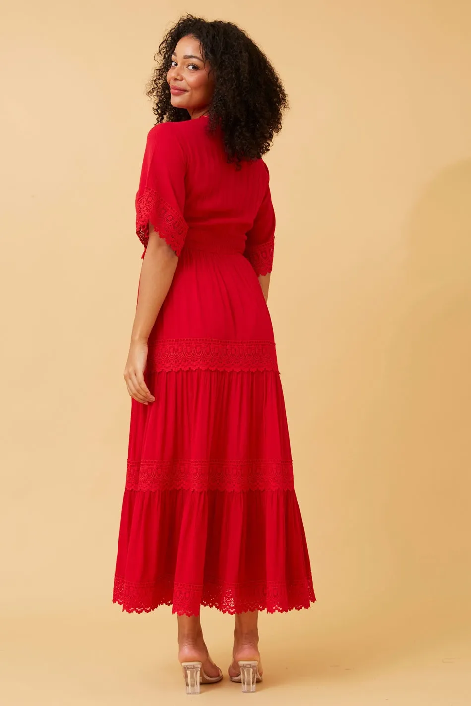 BYRON LACE TRIM MAXI DRESS