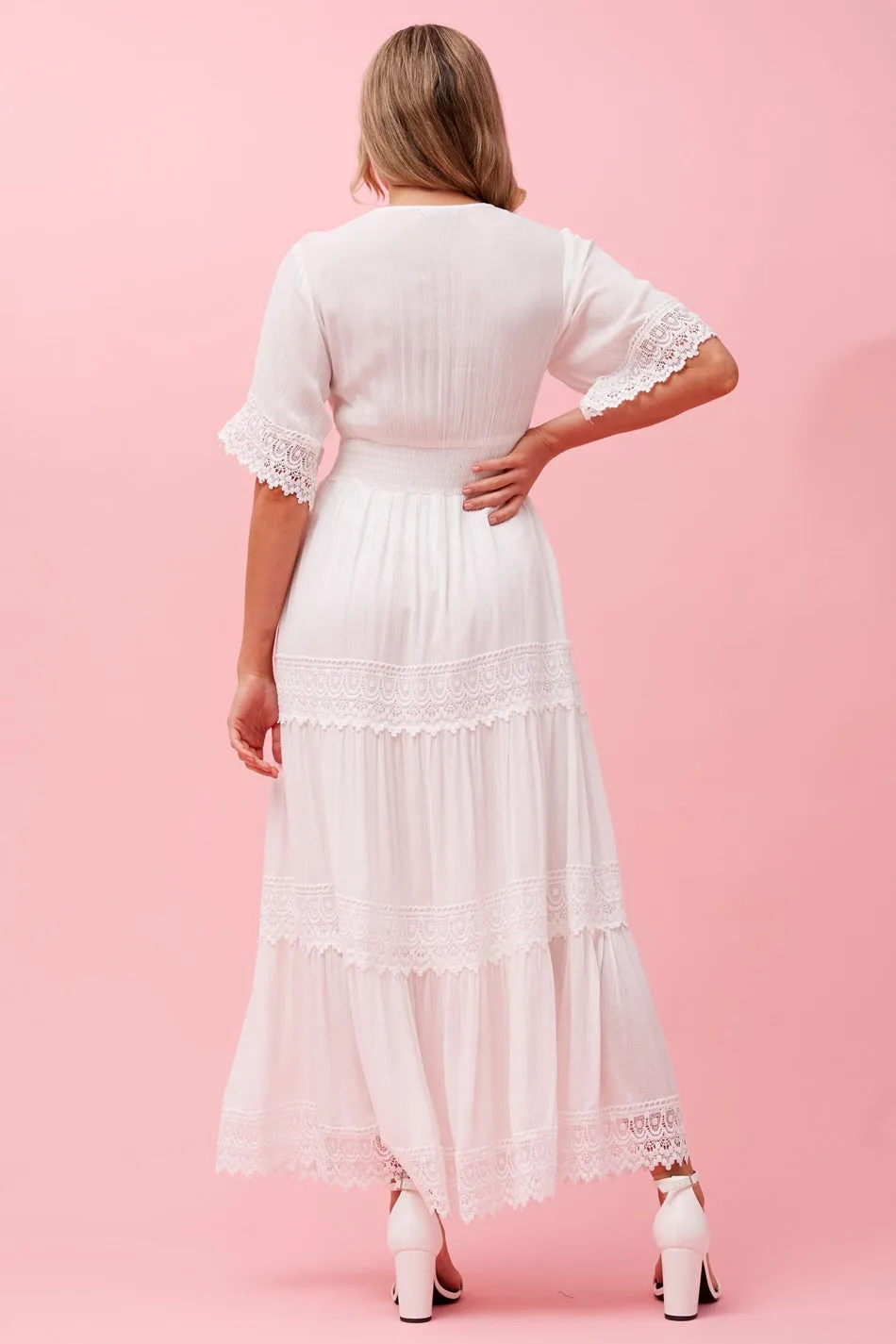 BYRON LACE TRIM MAXI DRESS