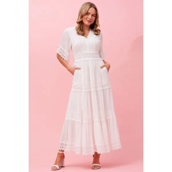 BYRON LACE TRIM MAXI DRESS