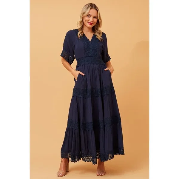 BYRON LACE TRIM MAXI DRESS