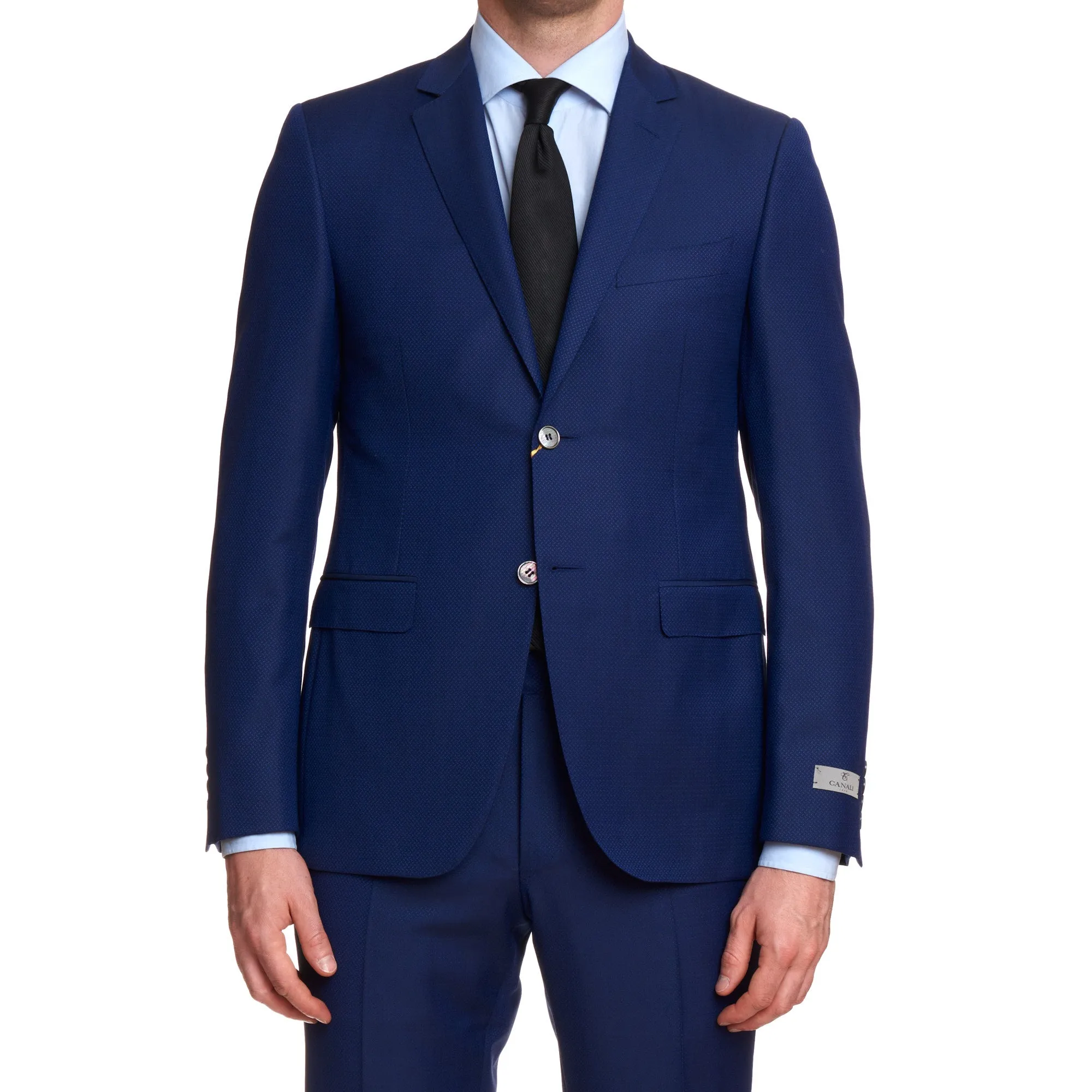 CANALI 1934 Blue Jacquard Wool Suit EU 50 NEW US 40 Regular Slim Fit Cut