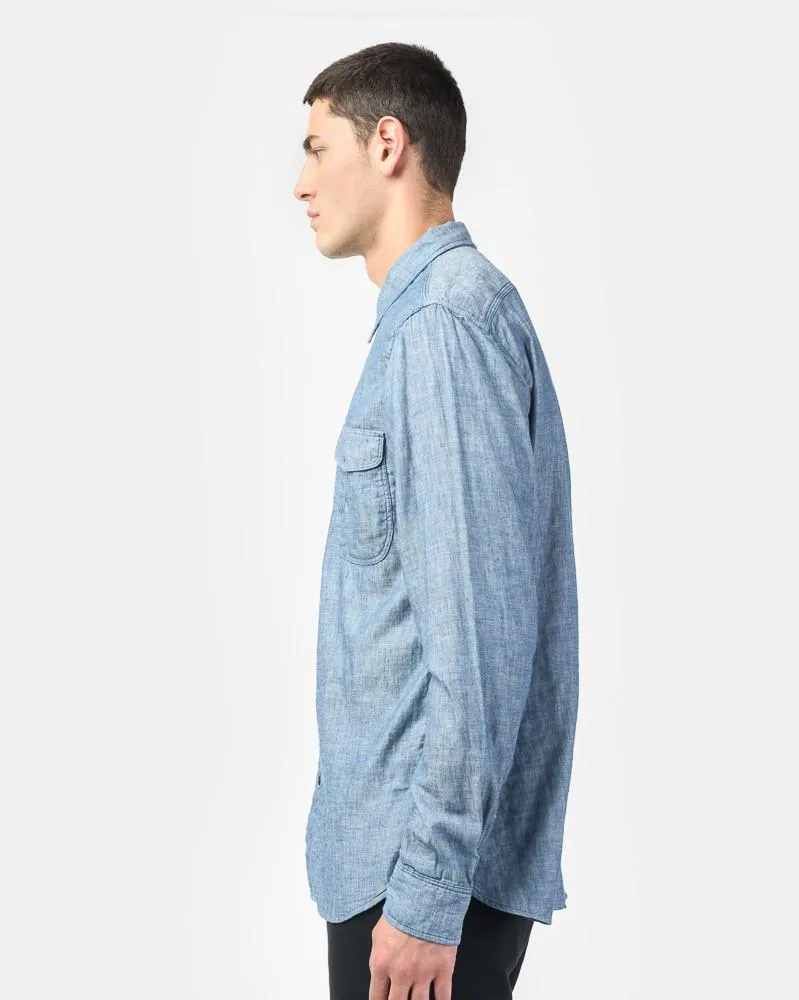 Casual Flap Chambray Double Gauze in Indigo