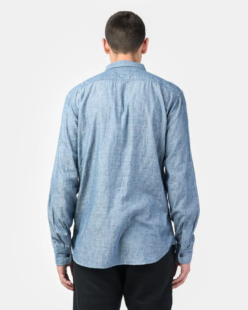 Casual Flap Chambray Double Gauze in Indigo