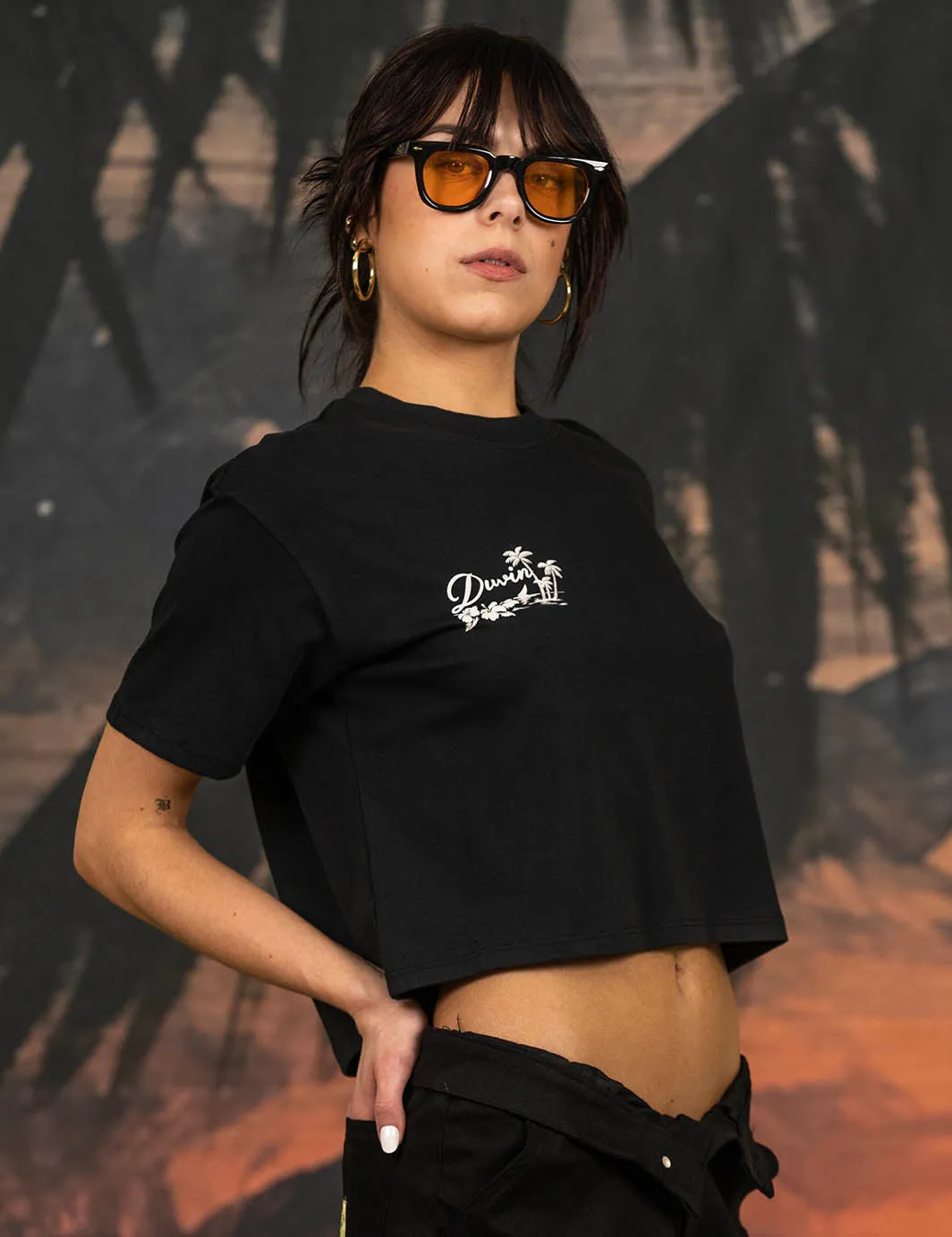 Cat Call Crop Tee