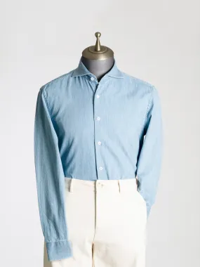 Chambray Shirt - Light Blue Windsor Collar