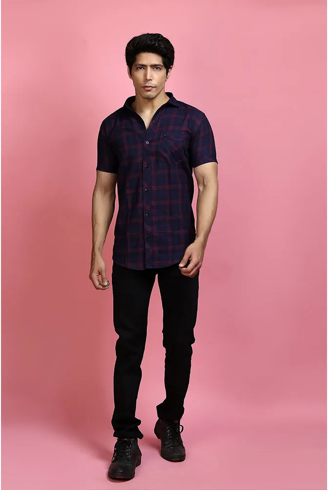 Check Shirt for Men - Best Men Casual Red Checked Shirt