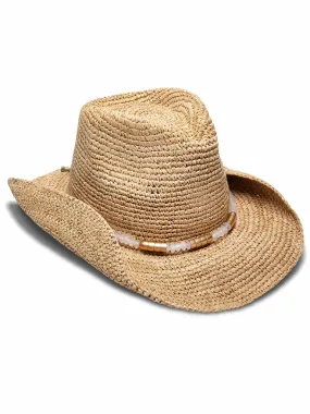 CHRYSTA Raffia Packable Hat