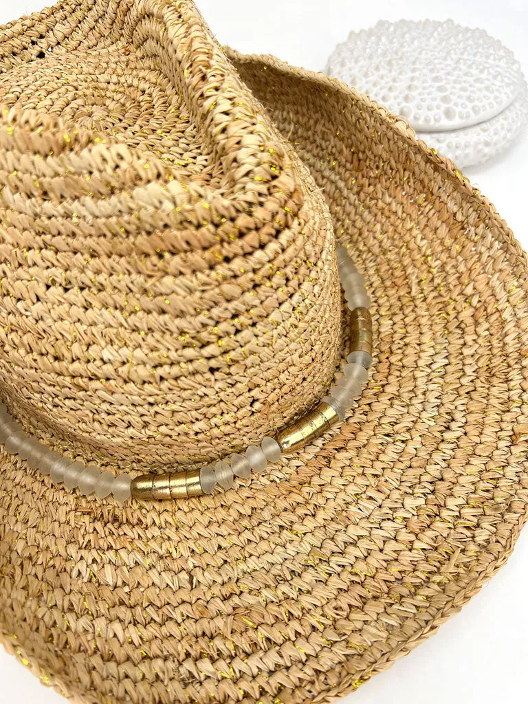 CHRYSTA Raffia Packable Hat