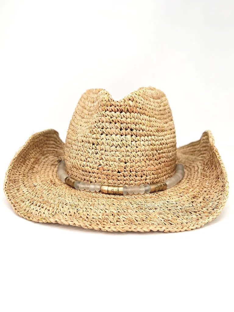 CHRYSTA Raffia Packable Hat