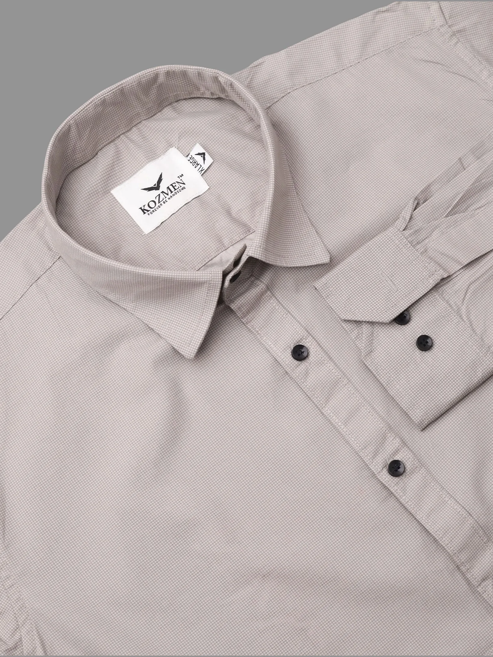 Dark Papaya Whip Graph Checks Casual Cotton Shirt