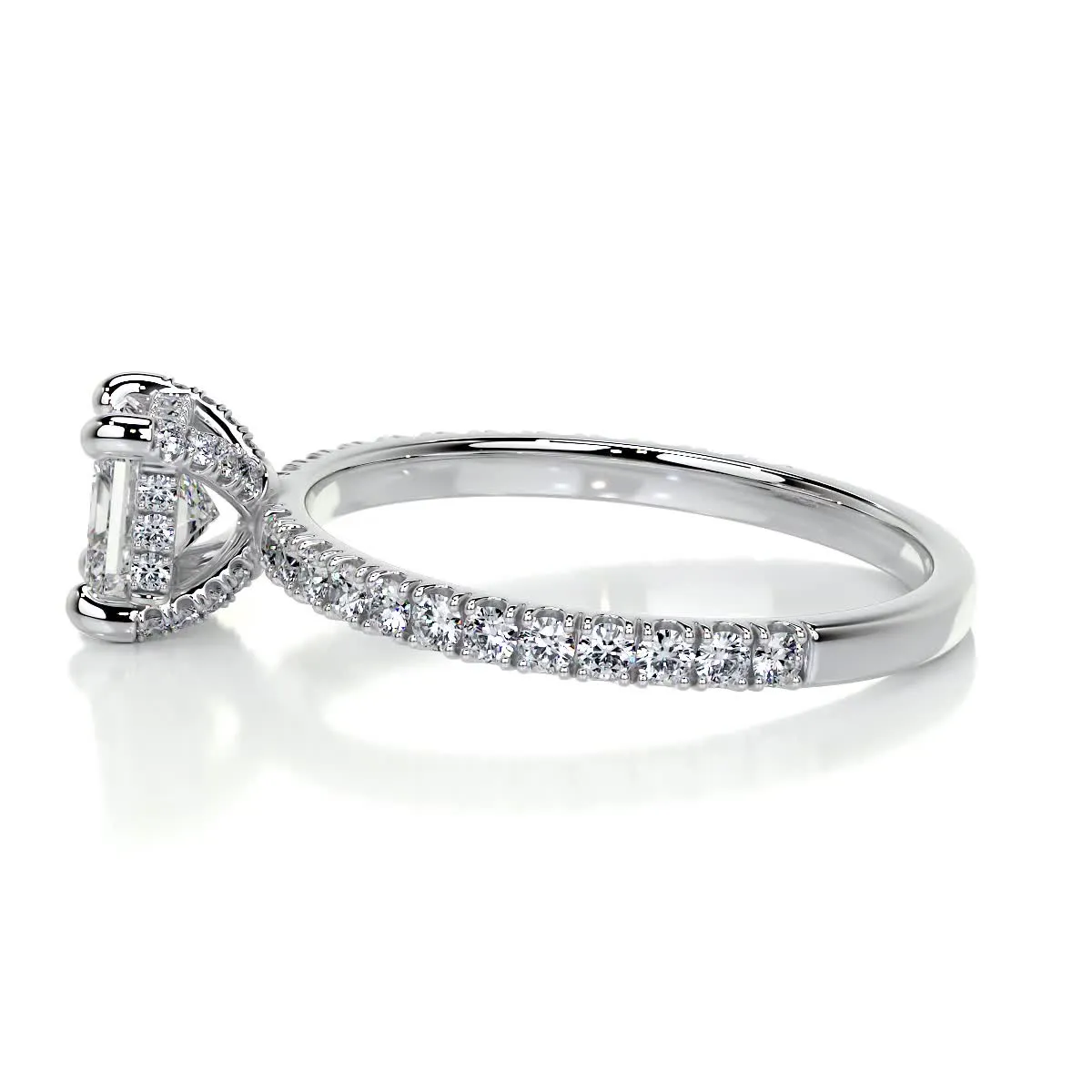 Deborah Moissanite & Diamonds Ring -Platinum