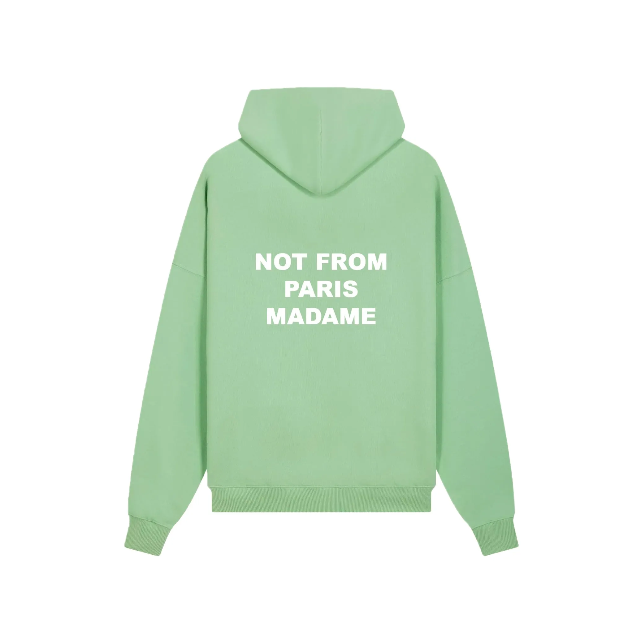 Drole De Monsieur Mens NFPM Slogan Hoodie Light Green