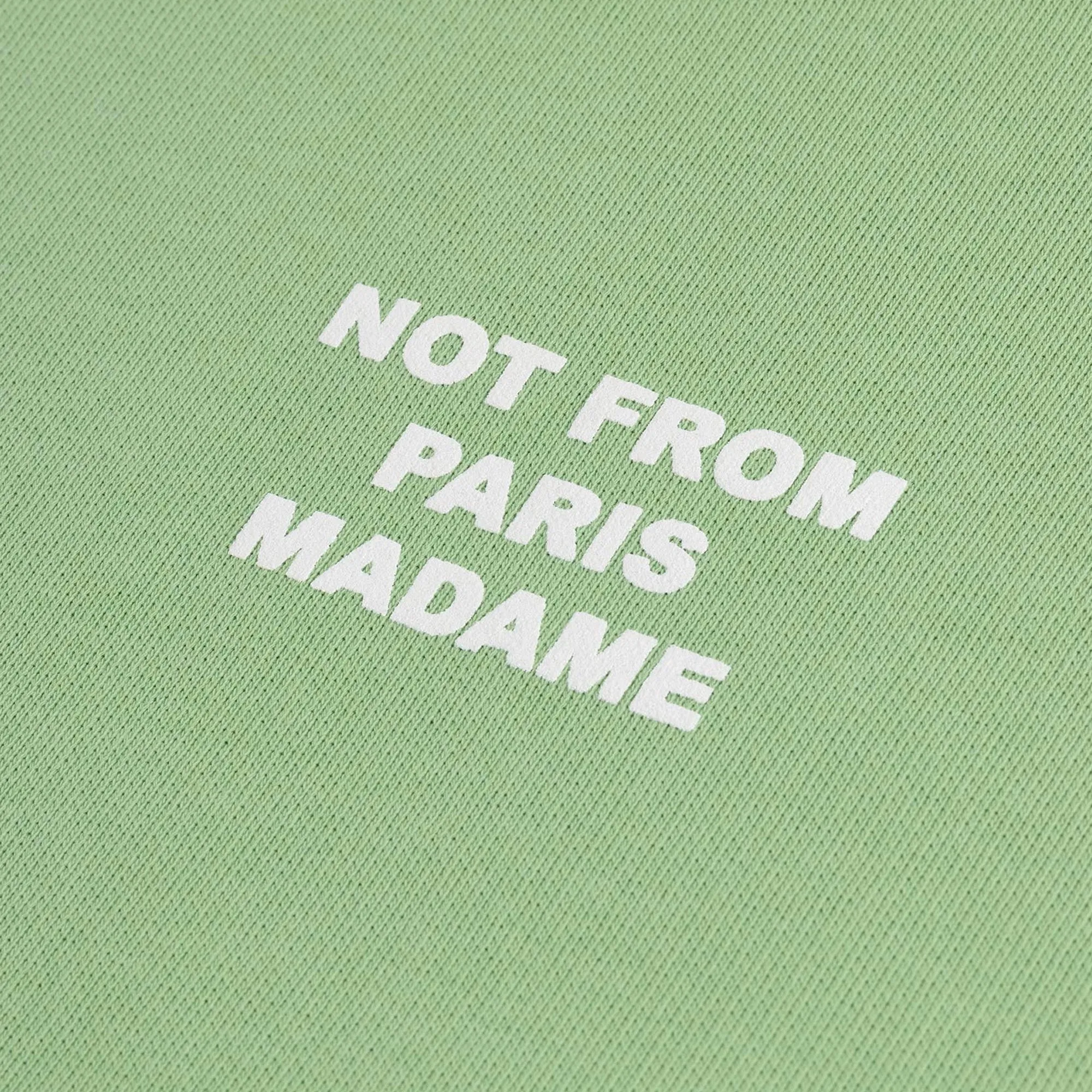 Drole De Monsieur Mens NFPM Slogan Hoodie Light Green