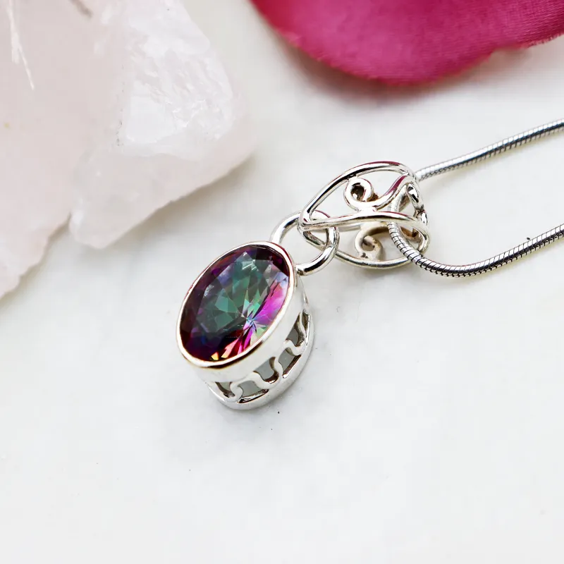 Echo Mystic Topaz Oval Pendant