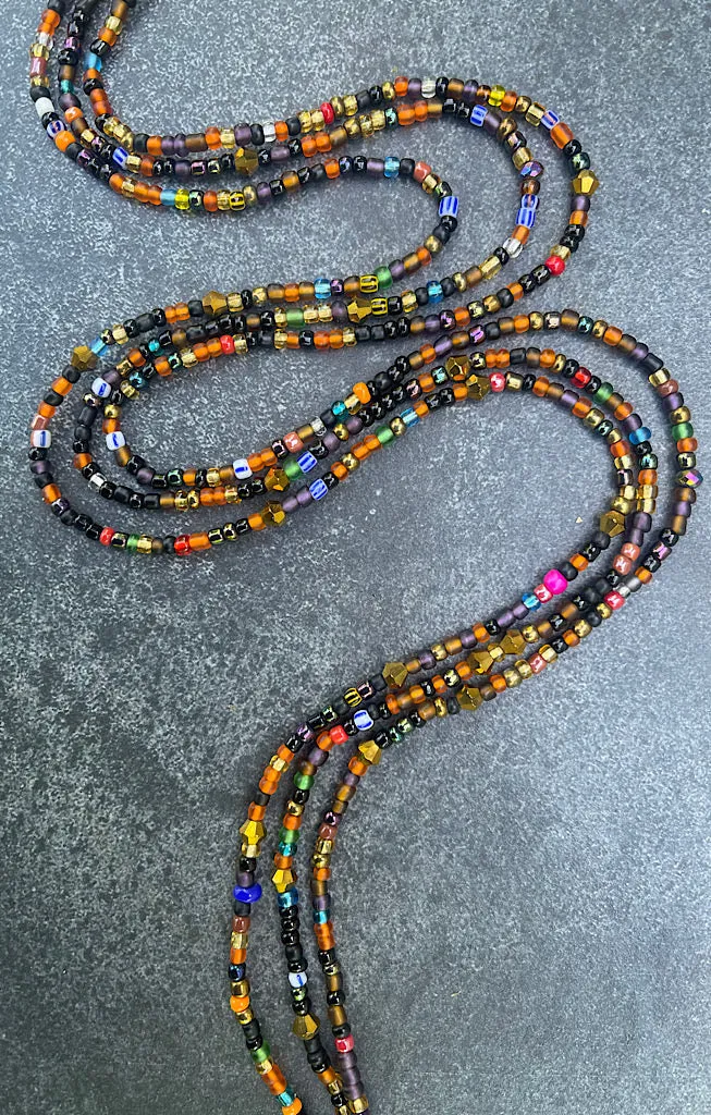 Extended Length 60 Inch Mixed Emotions Tie On Waist Beads