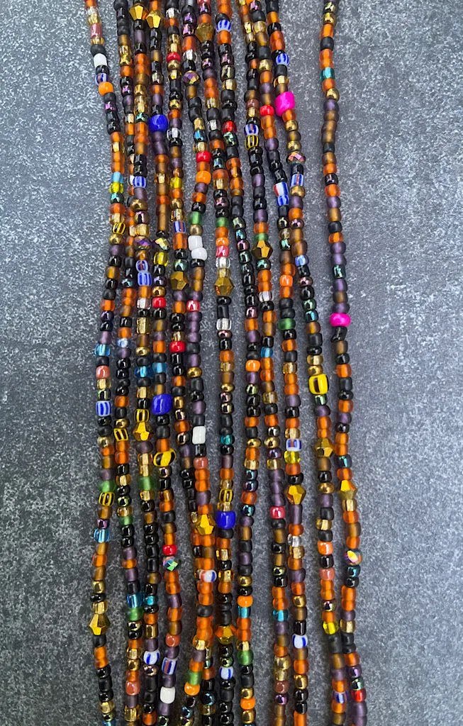 Extended Length 60 Inch Mixed Emotions Tie On Waist Beads