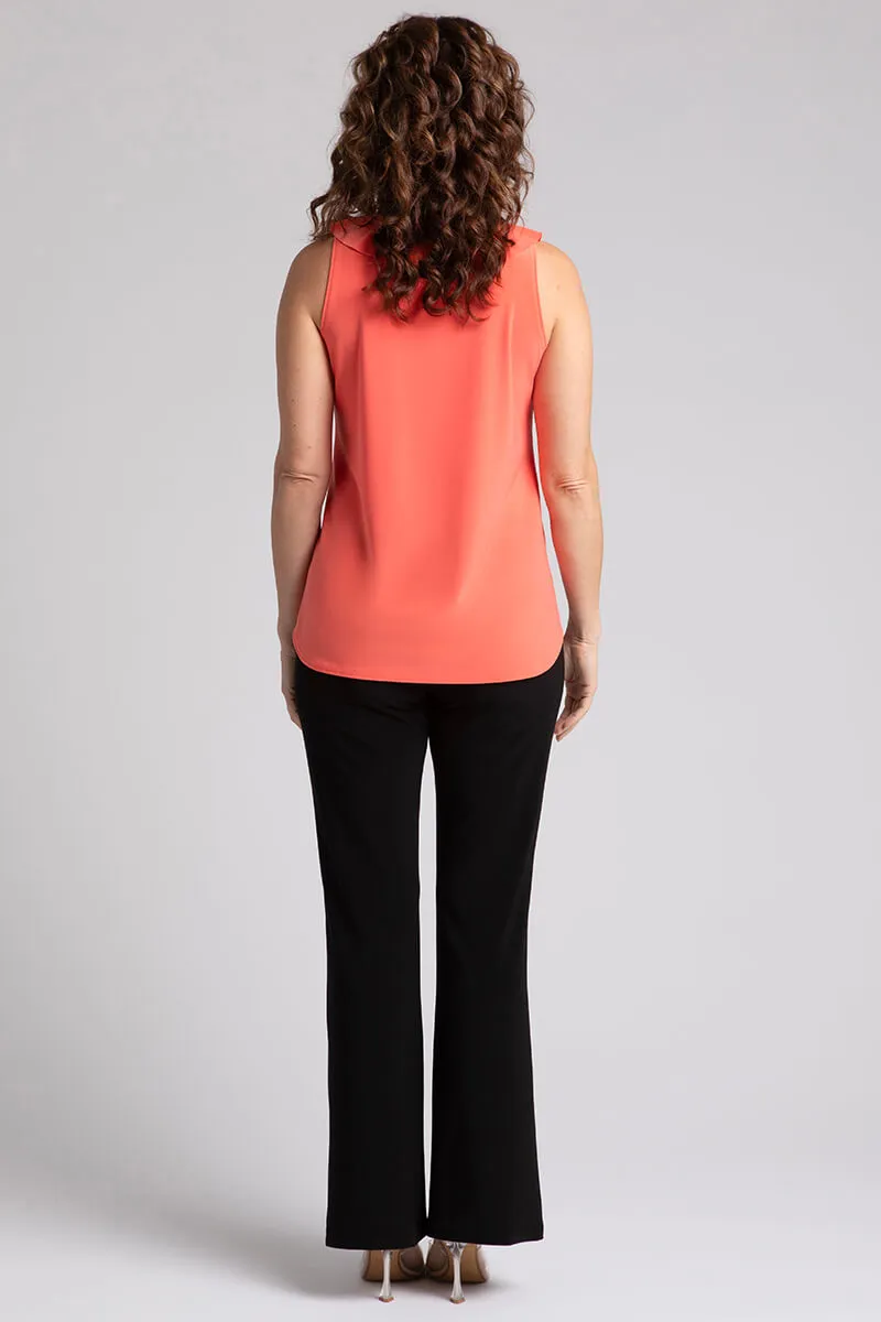 Flutter Sleeveless Top | Coral