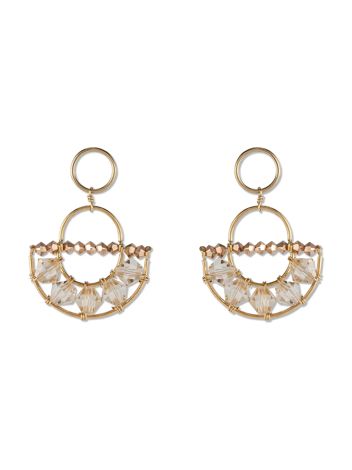 Gold Olakira Half Moon Earrings