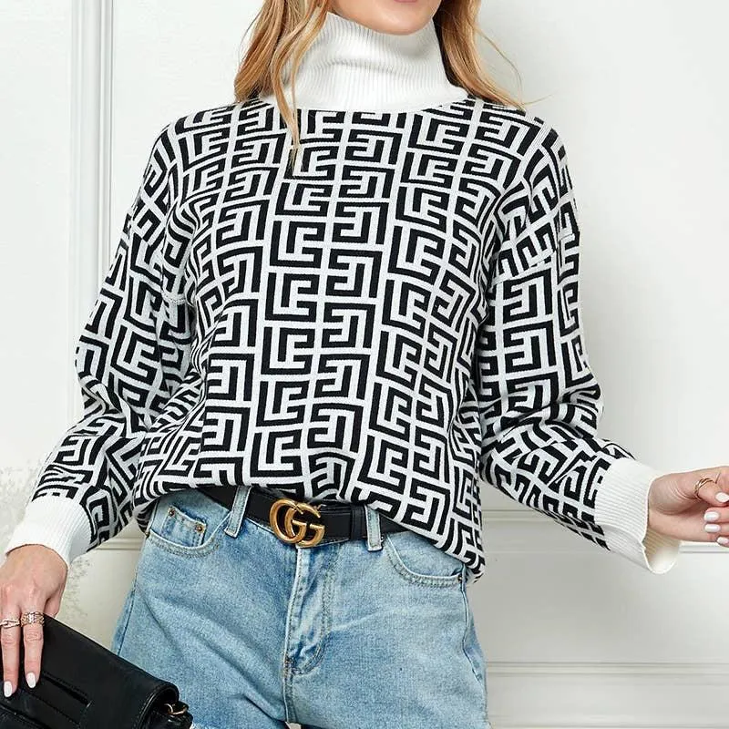 Goldie Geo Print Sweater