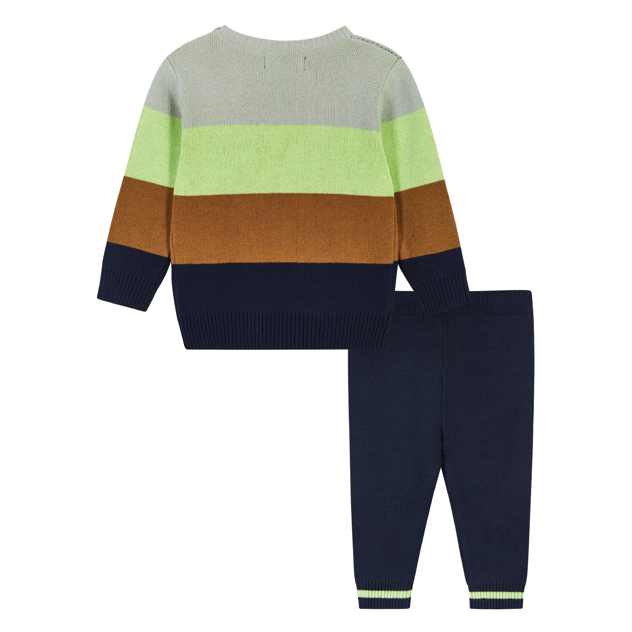 Infant Colorblocked Forest Animals Sweater Set  | Brown