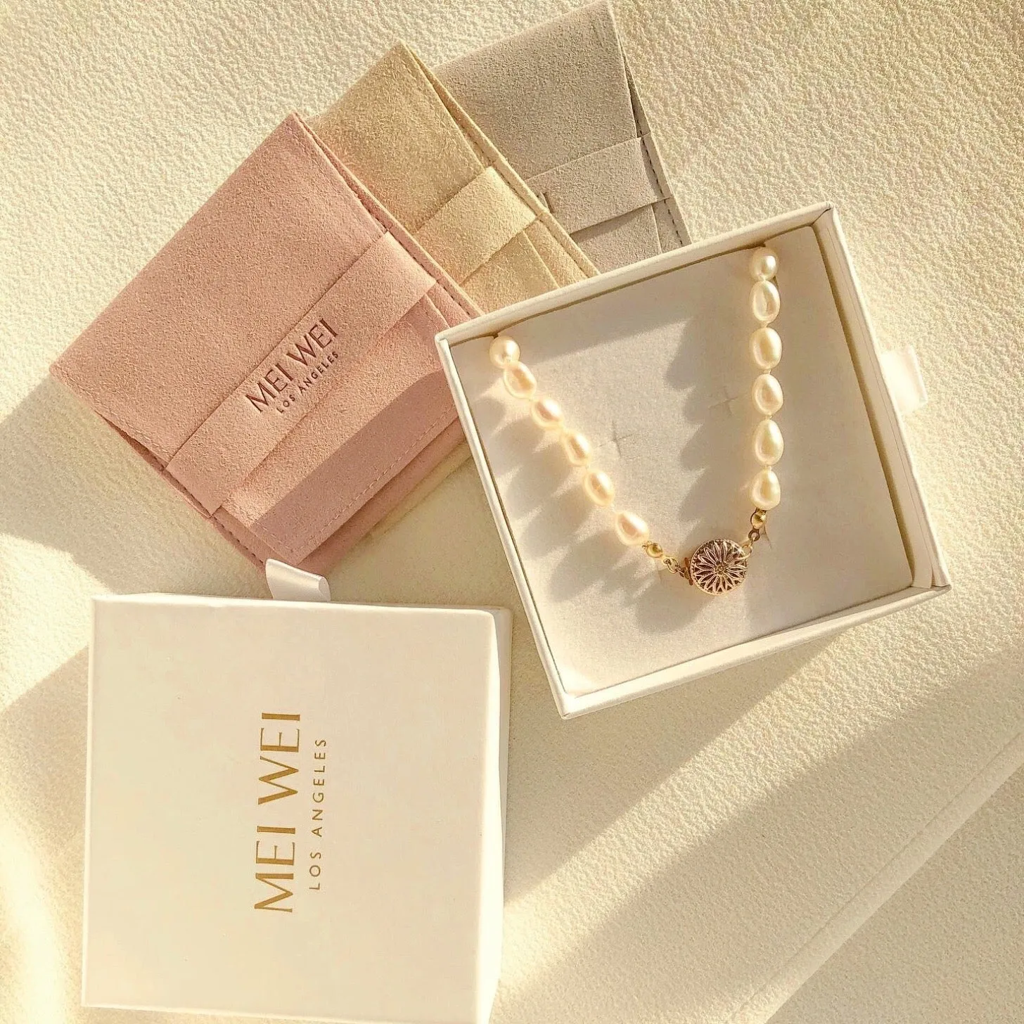 Initial White Pearl Necklace