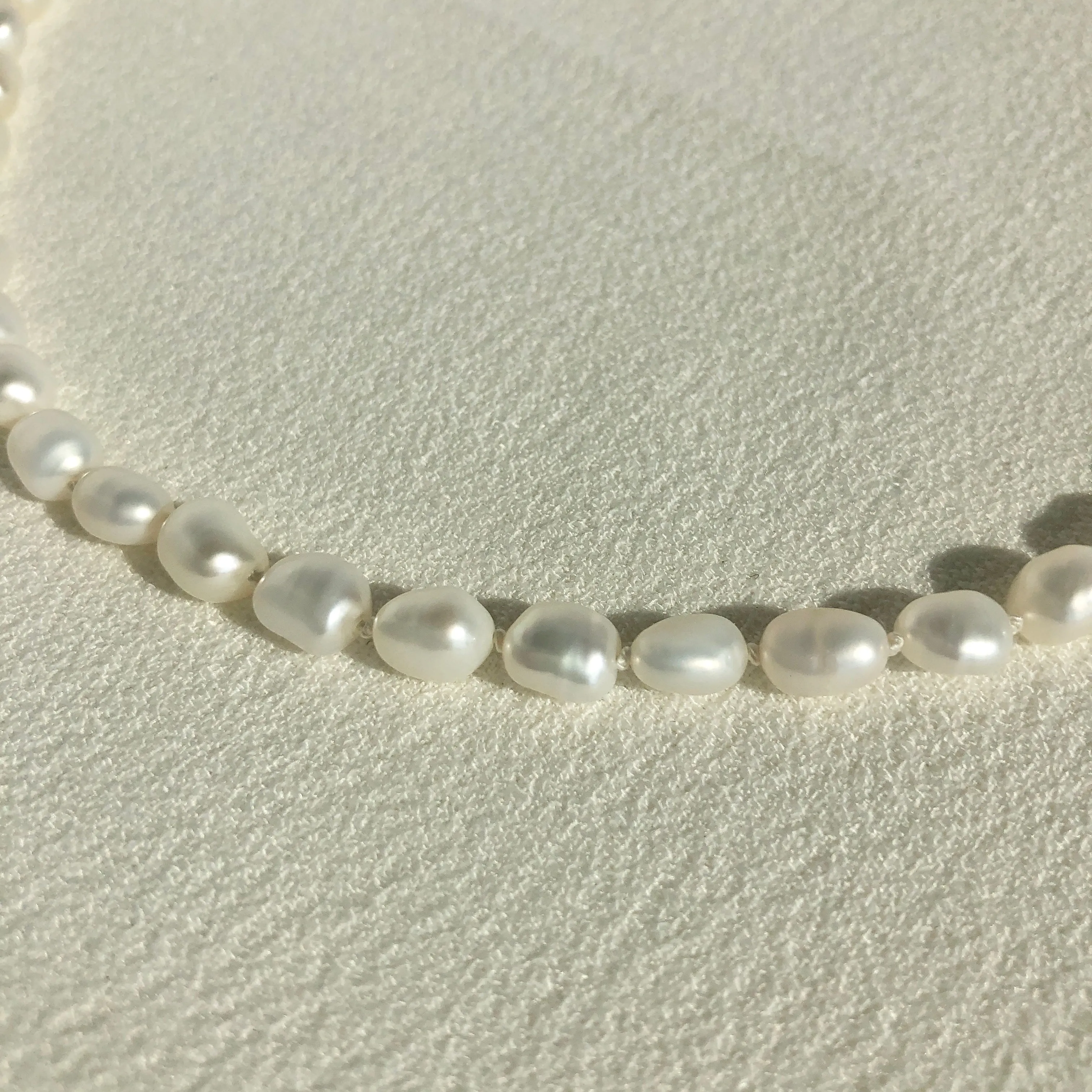 Initial White Pearl Necklace