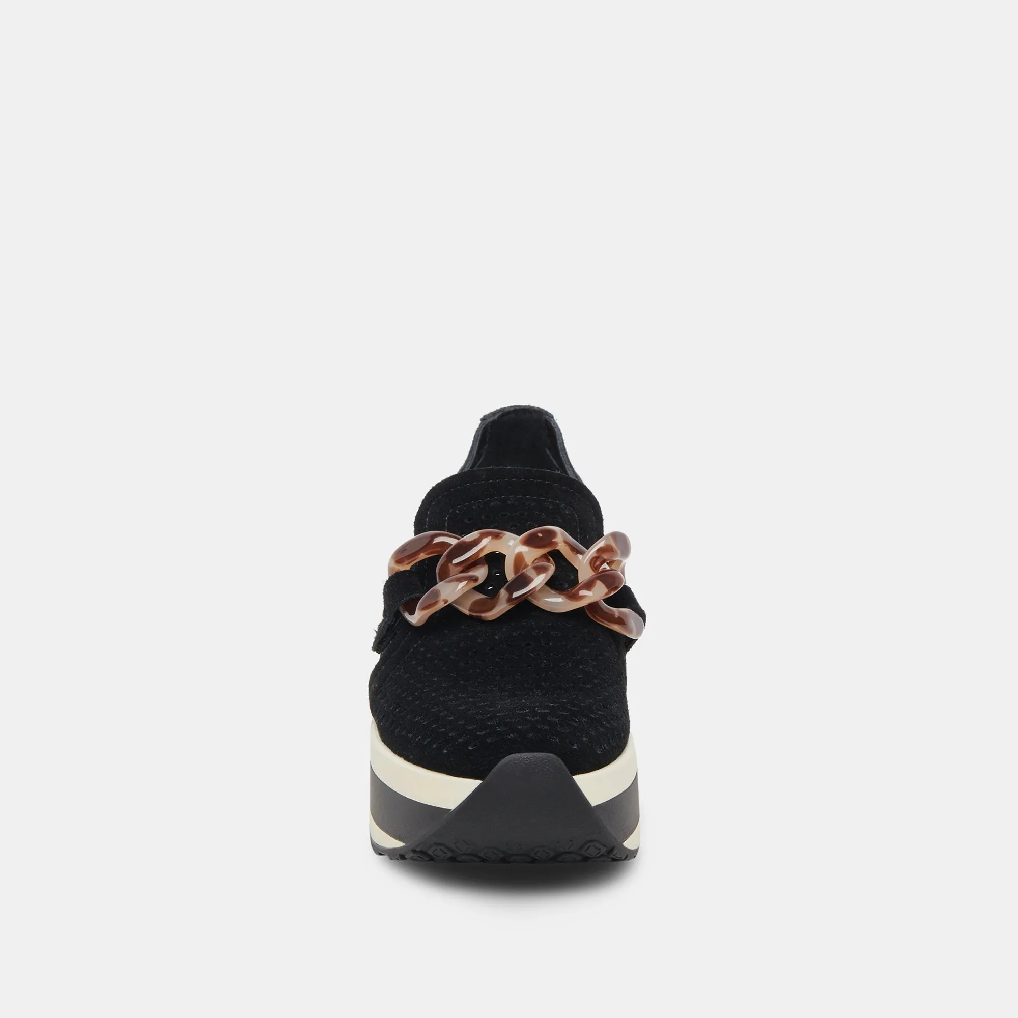 JHENEE PERFORATED SNEAKERS ONYX SUEDE