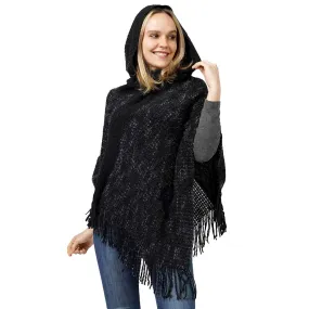 Knit Hooded Poncho