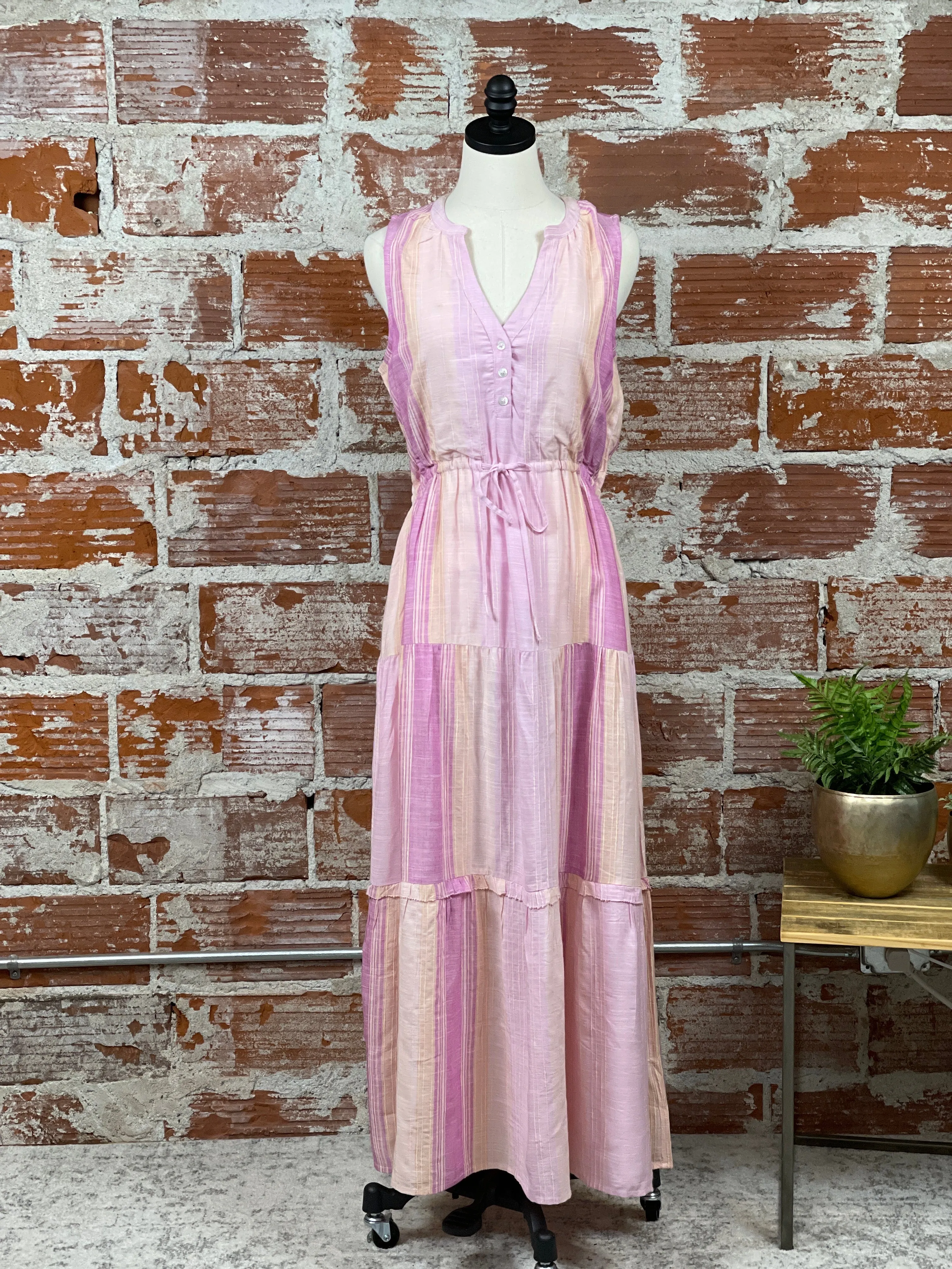 Liverpool Maxi Dress in Lavender Multi