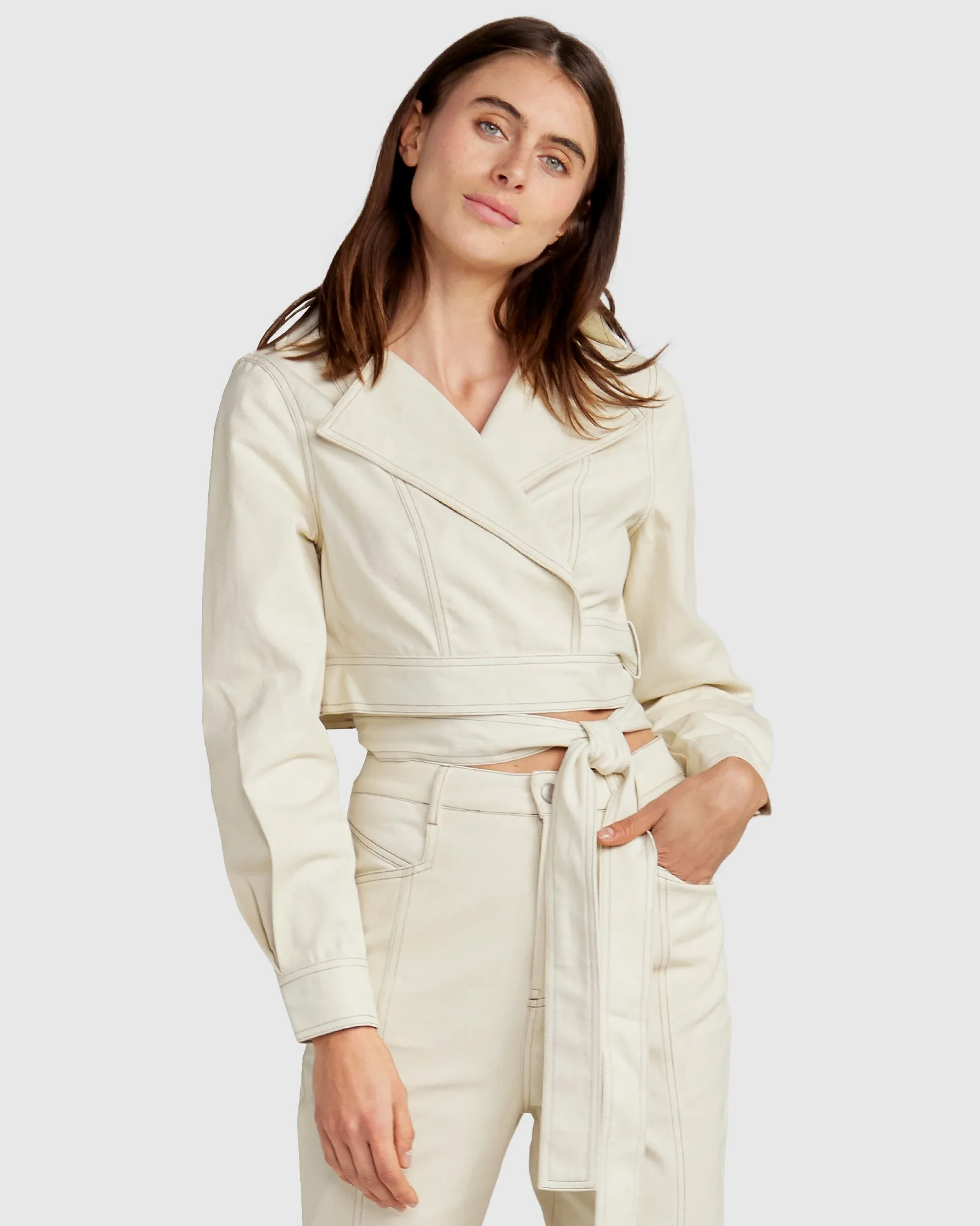 Love Lies Wrap Jacket - Ivory