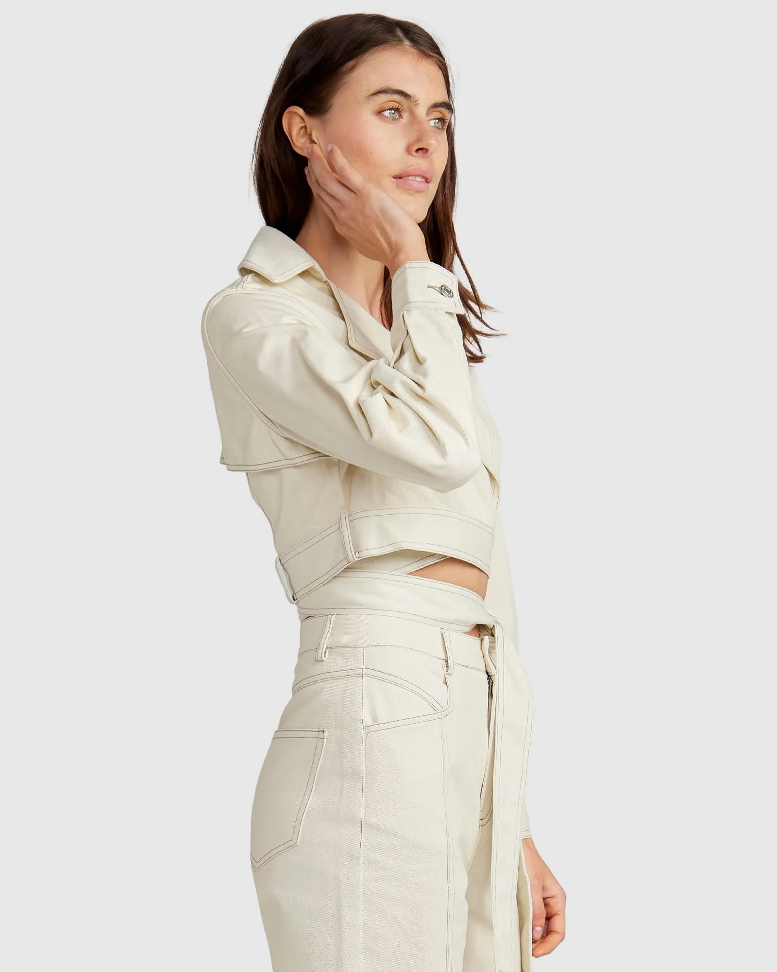 Love Lies Wrap Jacket - Ivory