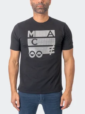 Maceoo Short-Sleeve Athleisur | Tee Placement Black