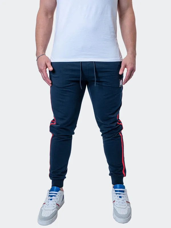 Maceoo Stretch Athletic Wear | Jogger Leo Navy