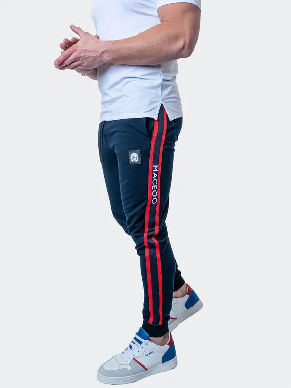 Maceoo Stretch Athletic Wear | Jogger Leo Navy