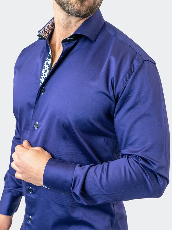 Maceoo Stretch Shirt | Einstein Auston 02 Navy